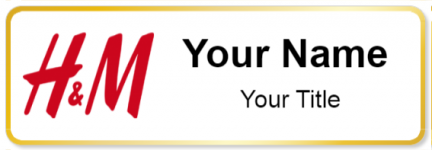 Custom name badges for H&M