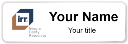 Custom name badges for Integra Realty Resources