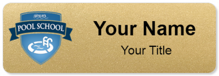 Custom name badges for Leslies Pool School
