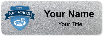 Custom name badges for Leslies Pool School