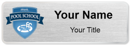 Custom name badges for Leslies Pool School