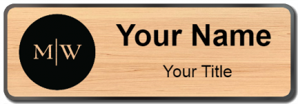 Custom name badges for Mens Warehouse