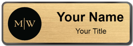 Custom name badges for Mens Warehouse