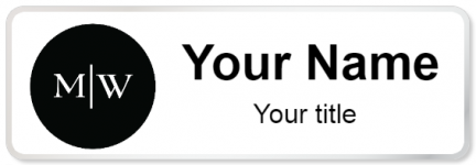 Custom name badges for Mens Warehouse