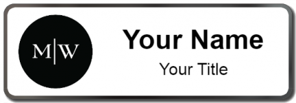 Custom name badges for Mens Warehouse