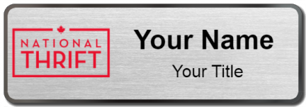 Custom name badges for National Thrift