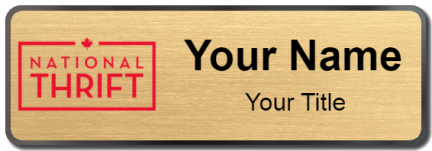 Custom name badges for National Thrift