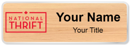 Custom name badges for National Thrift