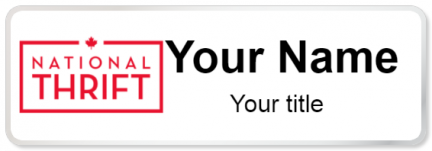 Custom name badges for National Thrift