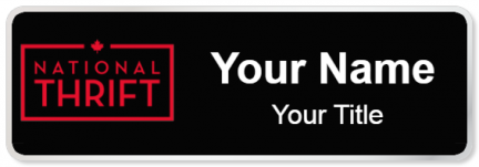 Custom name badges for National Thrift