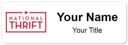 Custom name badges for National Thrift