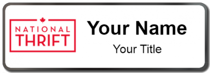 Custom name badges for National Thrift