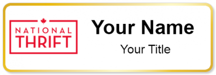 Custom name badges for National Thrift