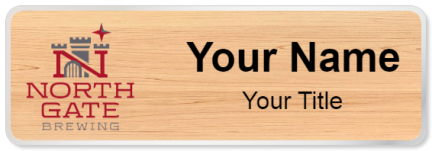 Custom name badges for North Gate Brewing