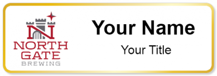 Custom name badges for North Gate Brewing