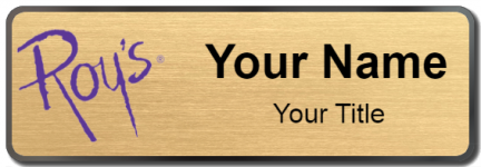 Custom name badges for Roys Pacific Rim