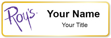 Custom name badges for Roys Pacific Rim