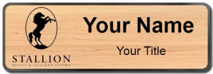 Custom name badges for Stallion Boot & Leather