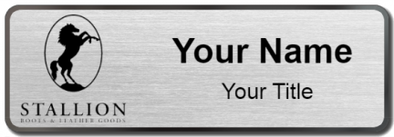 Custom name badges for Stallion Boot & Leather