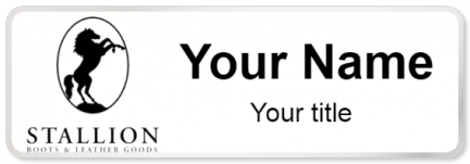 Custom name badges for Stallion Boot & Leather