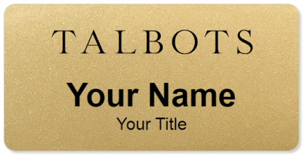 Custom name badges for Talbots