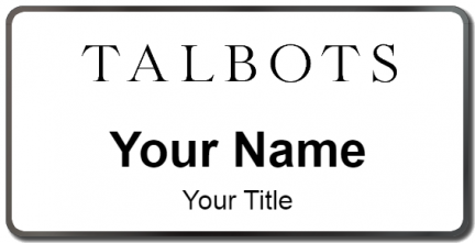 Custom name badges for Talbots