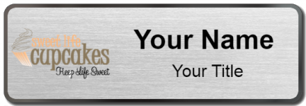 Custom name badges for Sweet Life Cupcakes