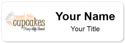 Custom name badges for Sweet Life Cupcakes