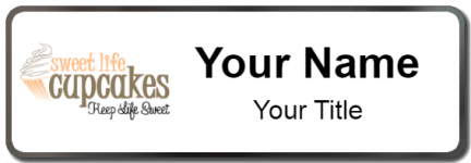 Custom name badges for Sweet Life Cupcakes