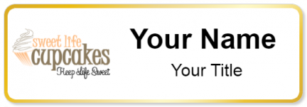 Custom name badges for Sweet Life Cupcakes