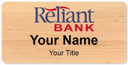 Custom name badges for Reliant Bank