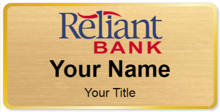 Custom name badges for Reliant Bank