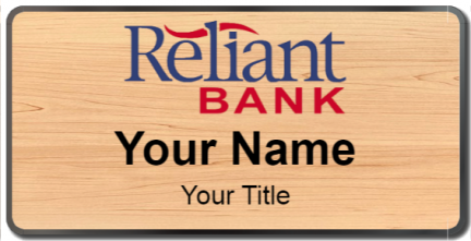 Custom name badges for Reliant Bank