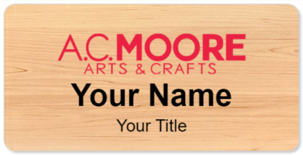 Custom name badges for AC Moore