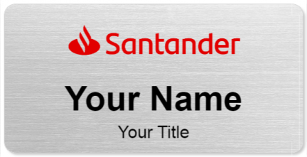 Custom name badges for Santander