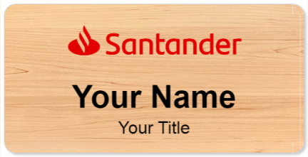 Custom name badges for Santander
