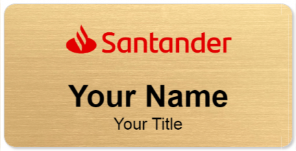 Custom name badges for Santander