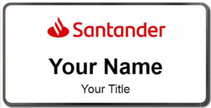 Custom name badges for Santander