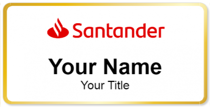 Custom name badges for Santander