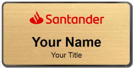Custom name badges for Santander