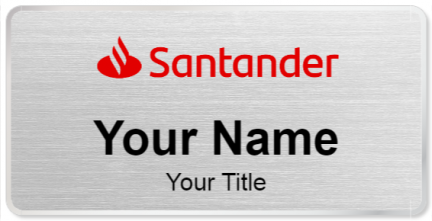 Custom name badges for Santander