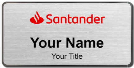 Custom name badges for Santander