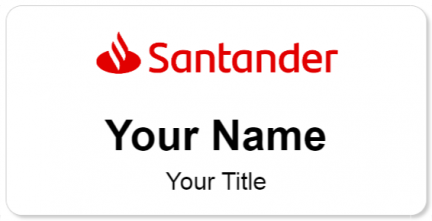 Custom name badges for Santander