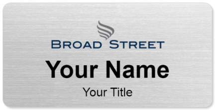 Custom name badges for Broad Street Realty