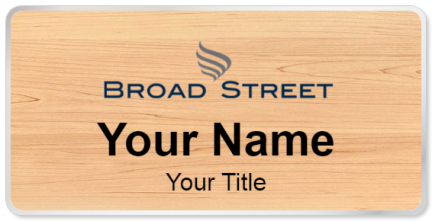 Custom name badges for Broad Street Realty