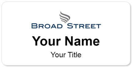 Custom name badges for Broad Street Realty