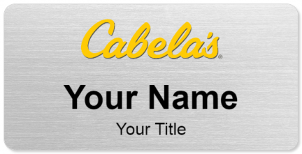 Custom name badges for Cabelas Outfitters