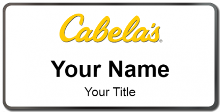 Custom name badges for Cabelas Outfitters