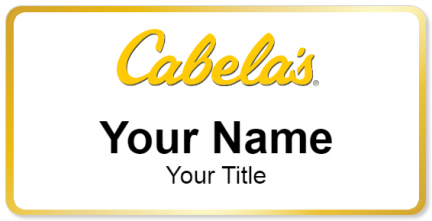 Custom name badges for Cabelas Outfitters