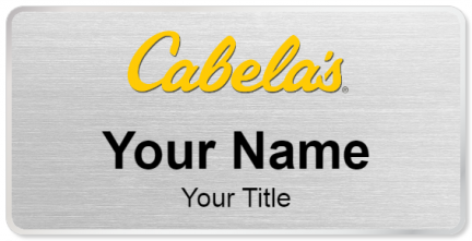 Custom name badges for Cabelas Outfitters